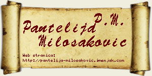 Pantelija Milošaković vizit kartica